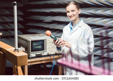 Engineer In High Frequency Electronics Lab Performing Rf Compliance Test