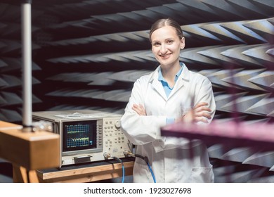 Engineer In High Frequency Electronics Lab Performing Rf Compliance Test