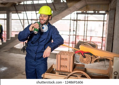 Engineer Ignoring His Duty For Some Beer.