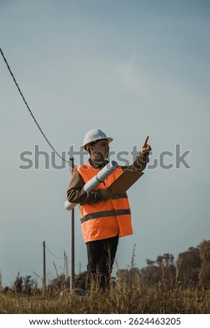 Engineer In The Nature Looking At The Building To Remake 