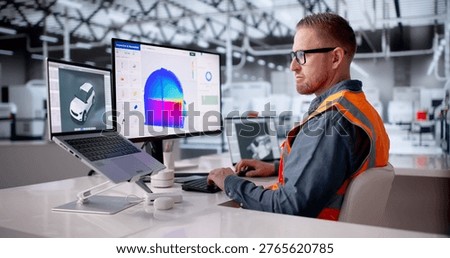 Engineer Performs 3D Finite Element Analysis For Structural Stress Assessment In Industrial Manufacturing Facility