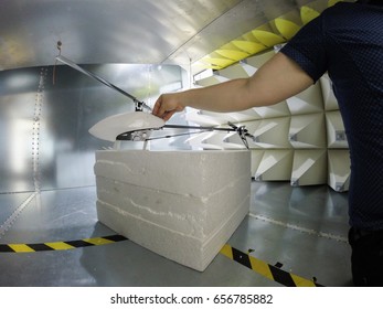 Engineer Preparing For The Electromagnetic Compatibility EMC Test