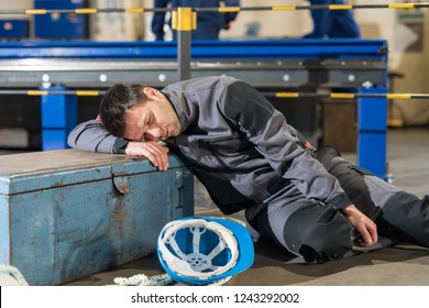 Engineer Slacking Off And Sleeping On His Job