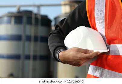 engineer standing on location site