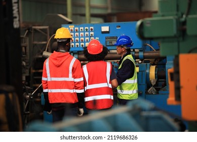 engineer team  full skill quality for maintenance and training  in industry factory worker , warehouse Workshop for factory operators, mechanical engineering team production.