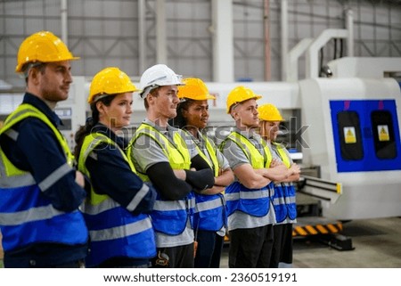 engineer team full skill quality for maintenance and training in industry factory worker , warehouse Workshop for factory operators, mechanical engineering team production