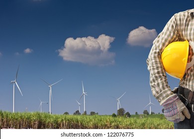 Engineer In Wind Turbine Power Generator Station 4