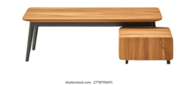 Engineered Wood Coffee Table in a Remini Walnut finish.