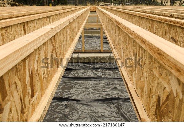 Engineered Wood Floor Joist Layout On Stock Photo Edit Now 217180147