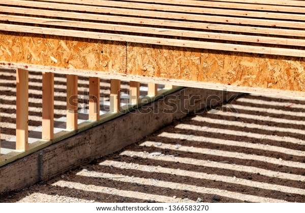 Engineered Wood Floor Joists Span Crawl Stock Photo Edit