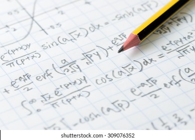 Engineering Conceptual Using Pencil And Mathematics Formula 