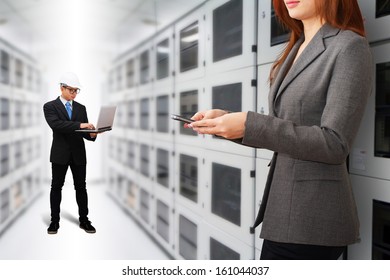 Engineering in data center room