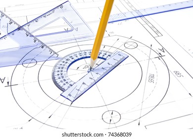 Similar Images, Stock Photos & Vectors of Engineering drawing equipment