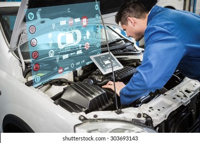 Engineering Interface Against Mechanic Using Tablet To Fix Car