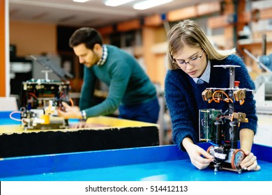 Engineering And Robotics Student Working On Project