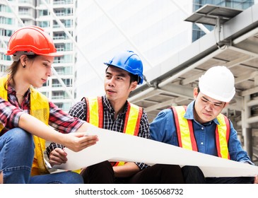 Engineering team for planning design, Engineer concept.