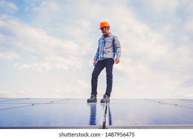 engineering team working on checking and maintenance equipment at green energy solar power plant, electrician checking and resolve problem of generate power and check status switchgear - Shutterstock ID 1487956475