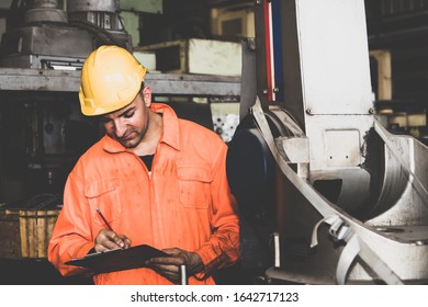 Engineering technicians, industrial work, daily machine inspections, check availability, safety, and recorded as intended information
 - Shutterstock ID 1642717123