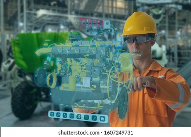 Engineering Use Augmented Mixed Virtual Reality Integrate Artificial Intelligence Combine Deep, Machine Learning, Digital Twin, 5G, Industry 4.0 Technology To Improve Management Efficiency Quality 