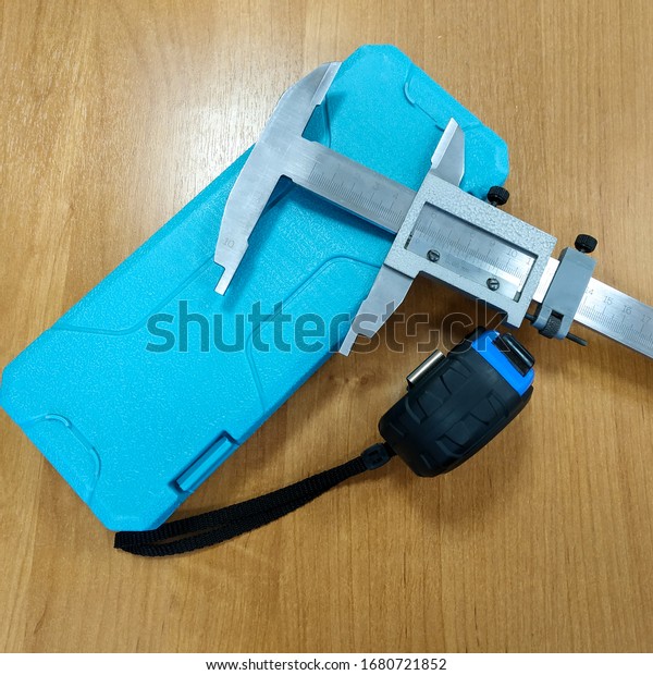 Engineers Desk Computers Measuring Instruments Drawings Stock Photo 1680721852 Shutterstock