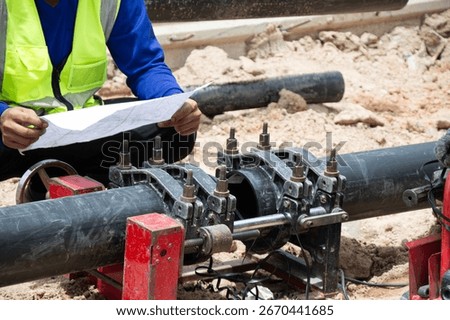 Engineers are developing tools to connect water pipes.