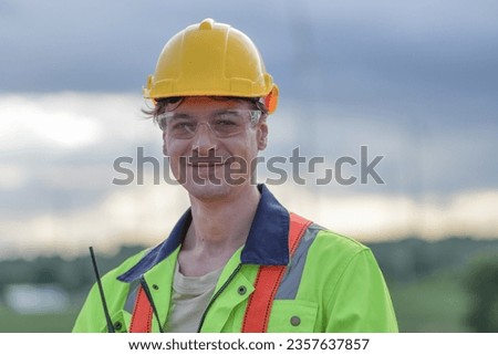 Similar – Image, Stock Photo A happy miner inside a mine in Cerro de Paso