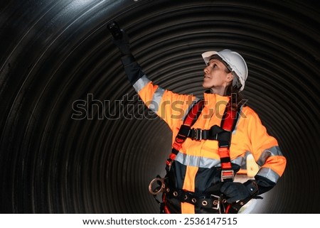 Similar – Image, Stock Photo A happy miner inside a mine in Cerro de Paso