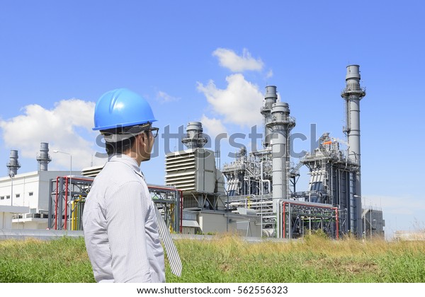 Enginerr Man Who Looking Gas Turbine Stock Photo Edit Now
