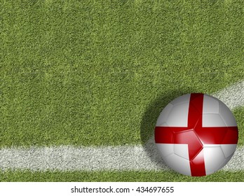 England Ball In A Soccer Field