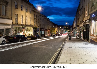 ENGLAND, BRISTOL - 13 SEP 2015: Clifton, view from the top of Park Street by night