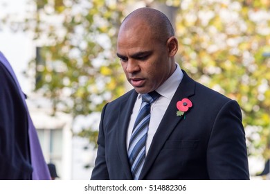 England, Bristol - November 13, 2016: Marvin Rees Bristol Mayor On Remembrance Sunday 