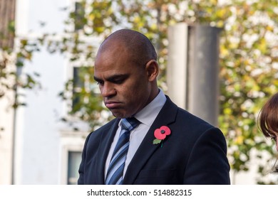 England, Bristol - November 13, 2016: Marvin Rees Bristol Mayor On Remembrance Sunday 