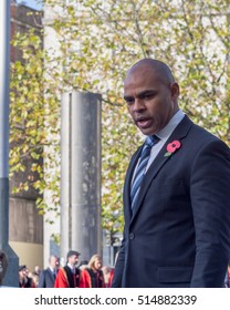 England, Bristol - November 13, 2016: Marvin Rees Bristol Mayor On Remembrance Sunday 