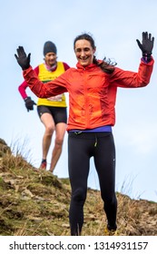 England, Cumbria, Ennerdale, 16th February 2019, Jarrett's Jaunt Fell Run, Competitors Competing Hard