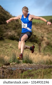 England, Cumbria, Ennerdale, 16th February 2019, Jarrett's Jaunt Fell Run, Competitors Competing Hard