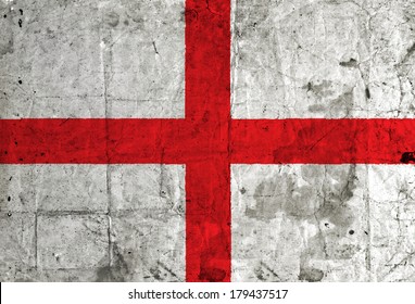 England Flag On Grunge Paper 