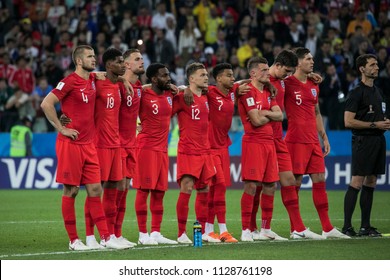 England national football team during the penalty shoot-out in the Match versus Columbia. Spartak Stadium, Moscow. July 3rd 2018. 