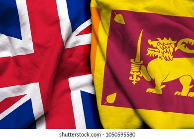 England Sri Lanka Flag Together Stock Photo Edit Now 1050595580