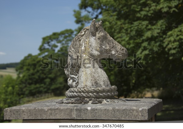 England Uk Decorative Concrete Moulded Horse Stock Image