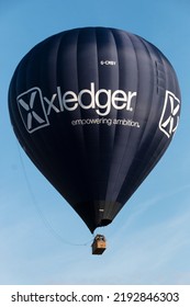 England-Nailsea-August 2022-A Close Up Of A Hot Air  Ballon High In The Sky