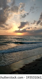 Englewood Beach Over The Ocean During Sunset