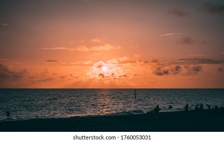 ENglewood Beach Sunset With Sun Rays