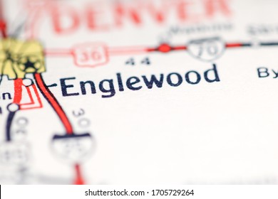 Englewood. Colorado. USA On A Geography Map.