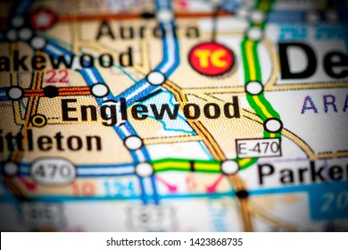 Englewood. Colorado. USA On A Map