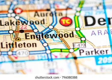 Englewood. Colorado. USA On A Map