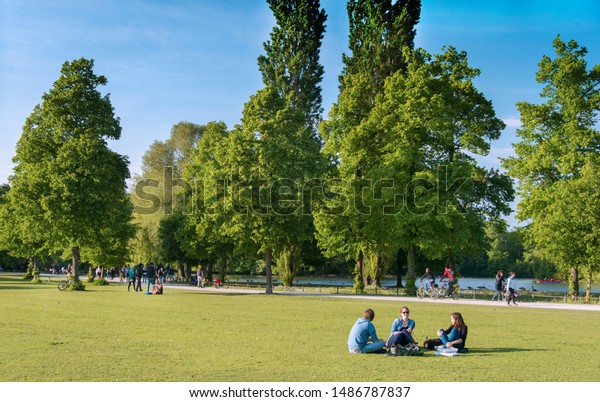 Englischer Garten Large Public Park Munich Stock Photo Edit Now