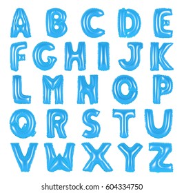 English Alphabet Blue Color Balloons On Stock Photo 604334750 ...