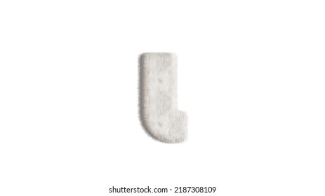 English Alphabet ,design Style Fur Or Hair . Clipping Path