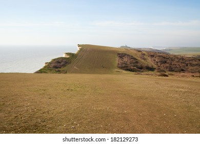 English Chanel Coast Near Eastbourne, England.