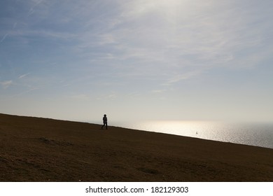 English Chanel Coast Near Eastbourne, England.